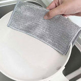 15-pack comfortable and effective wire dishcloths - Top-Down View