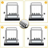 Newton's pendulum, large Newton's cradle 18 cm pendulum Newton's balls Newton's swing Science game Office desk decoration