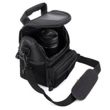 Soft Padded Camera Bag/Case Medium Size for Nikon, Canon, Sony, Pentax, Olympus Panasonic, Samsung and Many More - Top-Down View