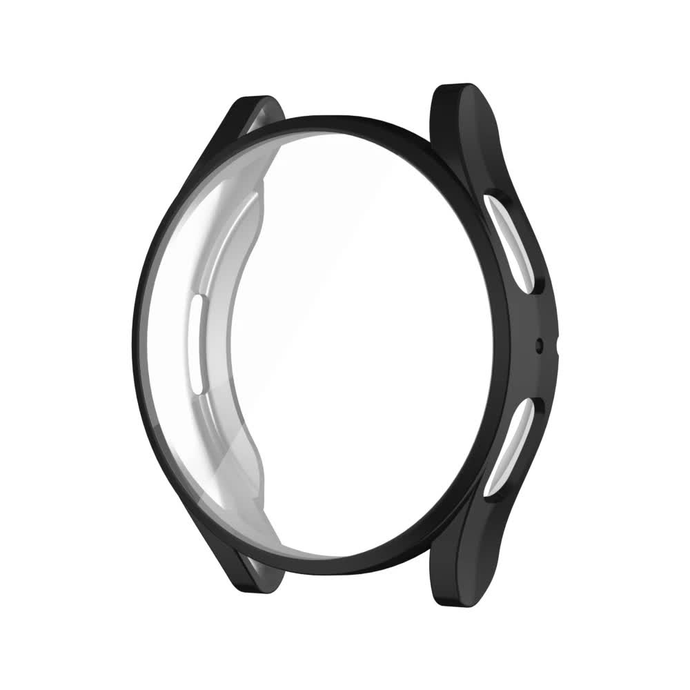 Compatible with Samsung Galaxy Watch 4 5 6 40 mm 44 mm Case Protection Silicone TPU Bumper Screen Protector Black Galaxy Watch6 44mm