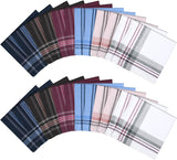 Men's Cloth Handkerchiefs, 24 Pcs Cotton Handkerchiefs for Men, Traditional Handkerchief for Men, 36 cm x 36 cm, 24 Pcs, One Size
