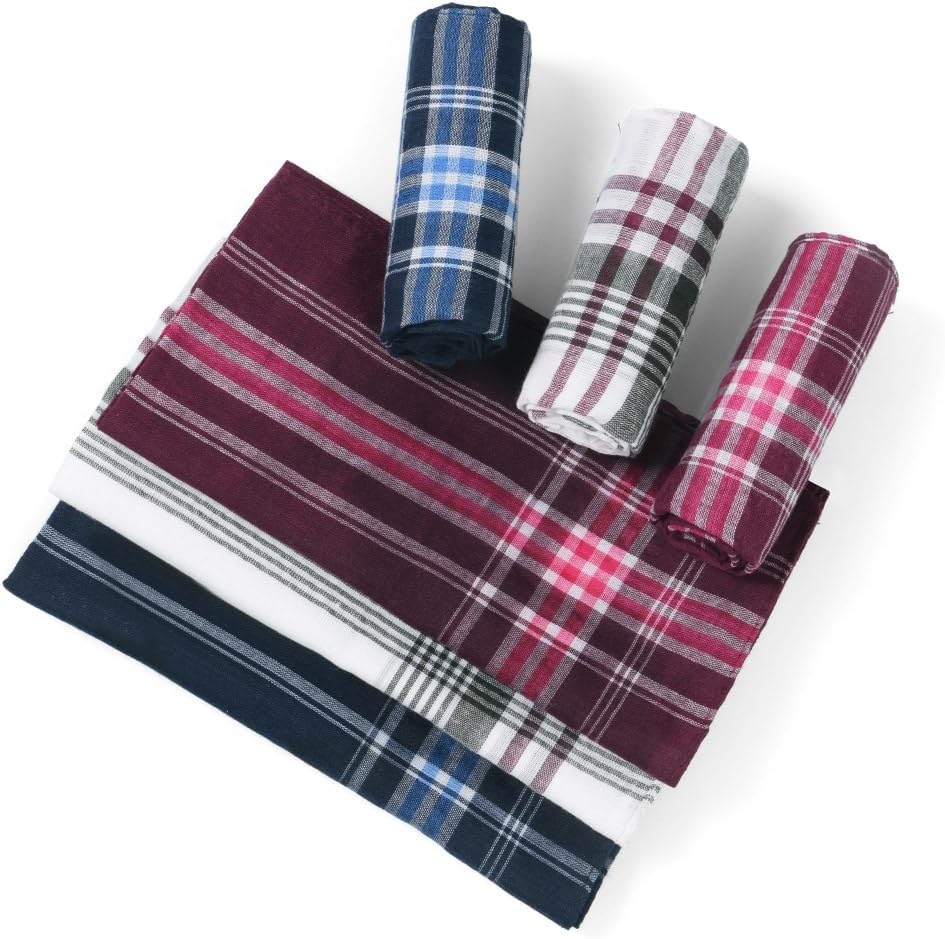 Men's Cloth Handkerchiefs, 24 Pcs Cotton Handkerchiefs for Men, Traditional Handkerchief for Men, 36 cm x 36 cm, 24 Pcs, One Size