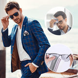 Men's Cloth Handkerchiefs, 24 Pcs Cotton Handkerchiefs for Men, Traditional Handkerchief for Men, 36 cm x 36 cm, 24 Pcs, One Size - Rear View