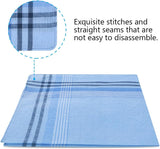 Men's Cloth Handkerchiefs, 24 Pcs Cotton Handkerchiefs for Men, Traditional Handkerchief for Men, 36 cm x 36 cm, 24 Pcs, One Size - Close-Up Angle
