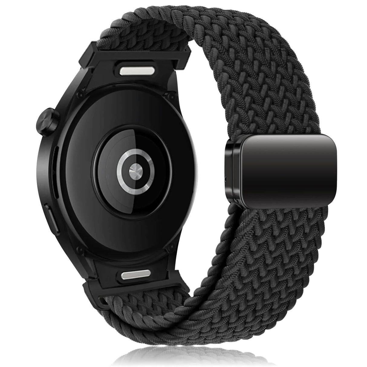 Braided Strap for Samsung Galaxy Watch 6 4 classic/5 Pro 45mm 47mm 43mm 44mm 40mm Magnetic Strap Without Gap Galaxy Watch 6 Band Black Black Watch 5 40mm 44mm