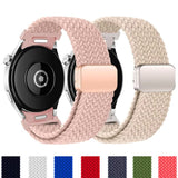 Braided Strap for Samsung Galaxy Watch 6 4 classic/5 Pro 45mm 47mm 43mm 44mm 40mm Magnetic Strap Without Gap Galaxy Watch 6 Band Black Black Watch 5 40mm 44mm - Front View
