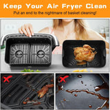 Silicone Molds for Air Fryer, Ninja Flex Drawer Air Fryer, Reusable for 10.4L - Top-Down View