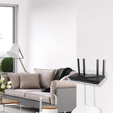 Wifi Router Shelf Wall Mounted Acrylic With Heat Sink For Home_max - Side View