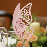 40pcs Butterfly Hanging Glass Cards - Wedding Decoration - Creative White 40pcs