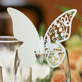 40pcs Butterfly Hanging Glass Cards - Wedding Decoration - Creative White 40pcs