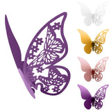 40pcs Butterfly Hanging Glass Cards - Wedding Decoration - Creative White 40pcs