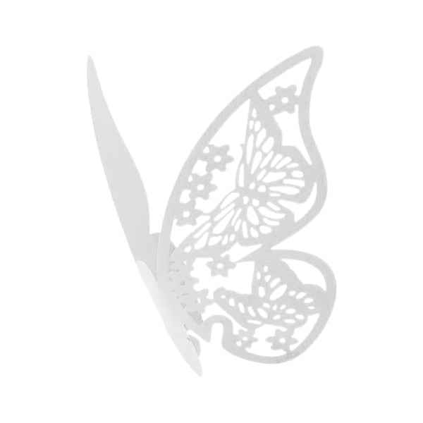 40pcs Butterfly Hanging Glass Cards - Wedding Decoration - Creative White 40pcs