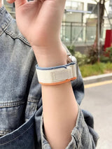 Trail strap for Apple Watch Ultra 2 band 49mm 44mm 45mm 40mm 41mm 38mm 42mm 45 44mm bracelet iWatch series 8 9 7 6 5 3 see Orange Beige Orange Beige 42 44 45 49mm