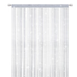String Curtains Door Mosquito Net, Elegant Divider Tassel Curtain for Home Decor, Partition Curtain for Doors and Windows, White (100x200cm)