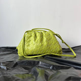 Cloud Backpack 2024 New Style Bag Ladies Cow Leather Crinkle Dumpling Bag Ladies Handbag Shoulder Bag MJ51 Wine Red 22*9*14cm