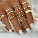Fashion women's ring open ring led ring little finger ring set Amazon ZCR015 - Rear View