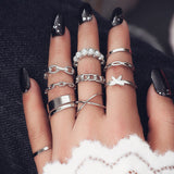 Fashion women's ring open ring led ring little finger ring set Amazon ZCR015 - Low Angle