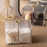 Makeup Storage Organizer Bathroom Jar Cotton Swabs Storage