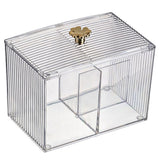 Makeup Storage Organizer Bathroom Jar Cotton Swabs Storage - 45-Degree Angle
