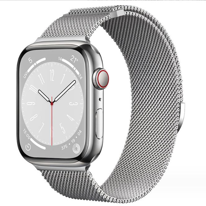 Compatible with Apple Watch bracelet 44/40/45mm 49mm 41mm 38mm 42mm Wristband iwatch Series 9 3 6 5 SE 7 8 Ultra 2 starlight - silver silver 42mm/44mm/45mm/49mm