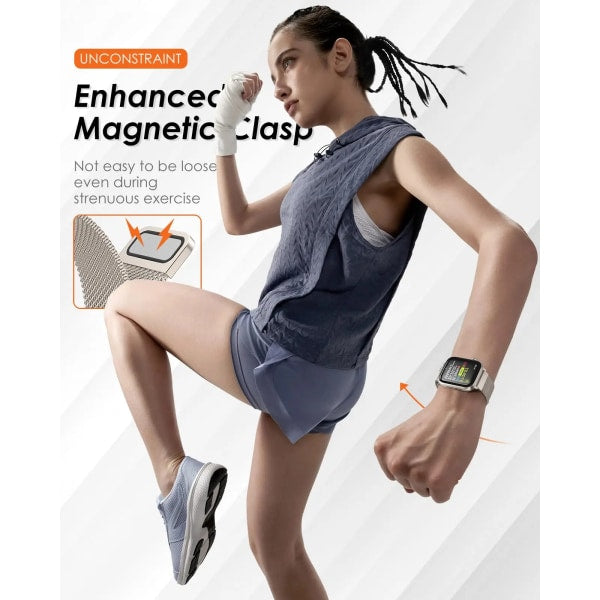 Compatible with Apple Watch bracelet 44/40/45mm 49mm 41mm 38mm 42mm Wristband iwatch Series 9 3 6 5 SE 7 8 Ultra 2 starlight - silver silver 42mm/44mm/45mm/49mm