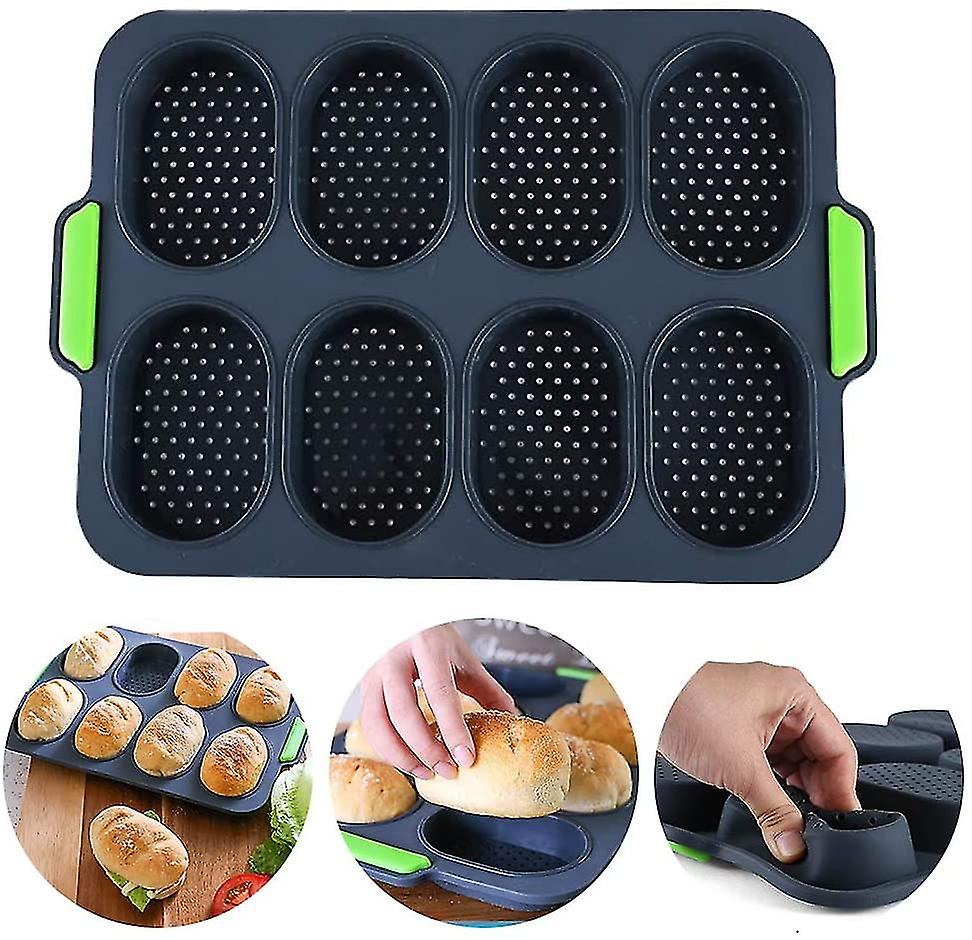 Mini baguette baking tray, bread crisping tray, non-stick perforated