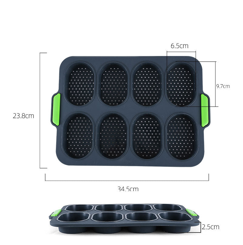 Mini baguette baking tray, bread crisping tray, non-stick perforated