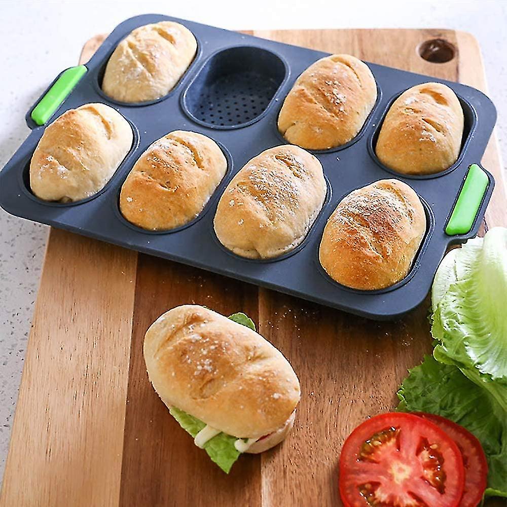 Mini baguette baking tray, bread crisping tray, non-stick perforated