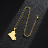 Stainless Steel Necklace for Women, Map of the Republic of Iraq