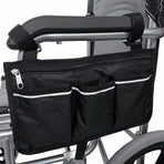 Bag for (black, 32.5 x 18 cm) wheelchair with pockets