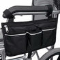 Bag for (black, 32.5 x 18 cm) wheelchair with pockets