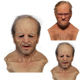 Halloween Mask Realistic Old Man Latex Party Cosplay Mask Props 1 - 45-Degree Angle