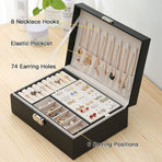 Jewelry Box Jewelry PU Leather Storage Box (Black)
