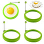 pcs silicone egg ring, egg rings non-stick, egg cooking rings, perfect fried shape or pancake rings