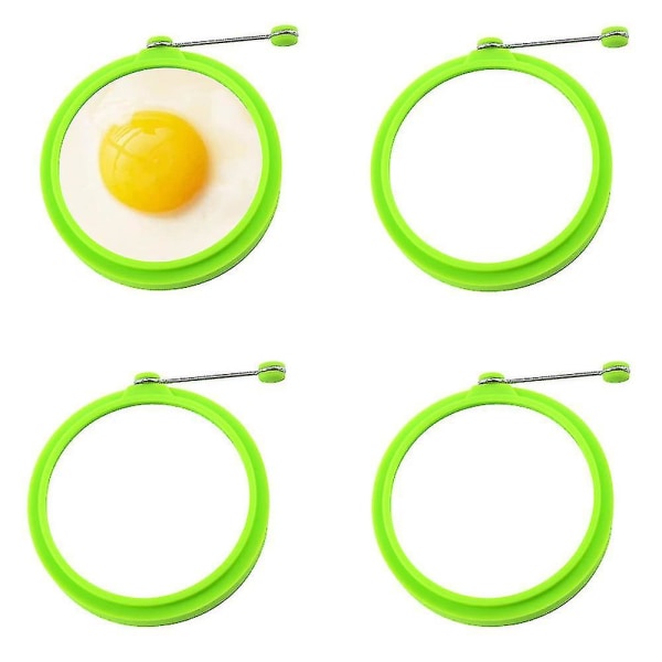 pcs silicone egg ring, egg rings non-stick, egg cooking rings, perfect fried shape or pancake rings