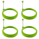 pcs silicone egg ring, egg rings non-stick, egg cooking rings, perfect fried shape or pancake rings - 45-Degree Angle