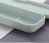 Portable Cutlery Box - Set of 3, Perfect for Camping, Traveling and More (Multicolor) - Front View