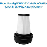 3-pack filters for Grundig Vch9832 Vch9629 Vch9630 vacuum cleaner - Front View