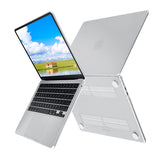 Case compatible with NEW MacBook Air 13.6 inch M2 A2681, 2022 release, ultra-thin smooth hard shell protective case, crystal clear - Front View