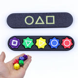 Squid Game 2 Gonggi & Case Korean Grab 5 stone sieves+rectangular box
