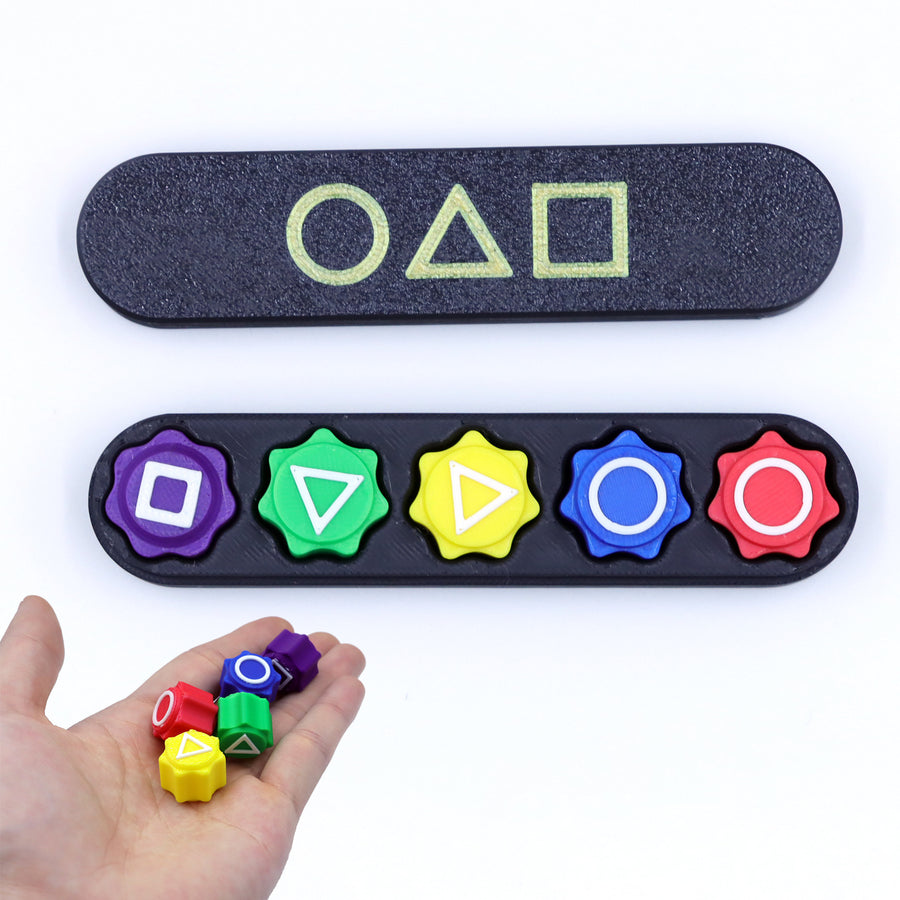 Squid Game 2 Gonggi & Case Korean Grab 5 stone sieves+rectangular box