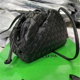 Cloud Backpack 2024 New Style Bag Ladies Cow Leather Crinkle Dumpling Bag Ladies Handbag Shoulder Bag MJ51 White 22*9*14cm