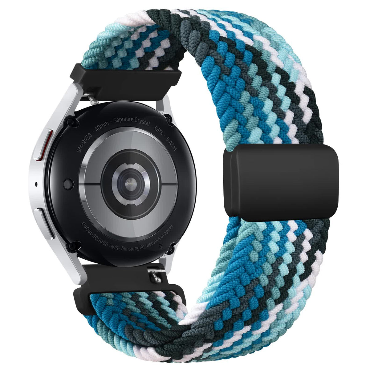 20mm Braided Sololoop for Garmin Vivoactive 5/3/3 Music Band Wristband for Garmin VivoMove3/Trend/Sport Venu SQ/SQ2/2plus Strap Rainbow Rainbow 20mm
