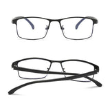 Anti-blue Light Myopia Glasses Ready-made Business Men Women Metal Square Glasses Diopter 0 -0.5 -1.0 -1.5 To -6.0 3 - Rear View