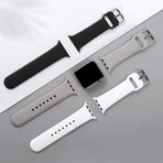 3-pack straps compatible with Apple Watch bracelet iWatch Series 8 7 6 5 4 3 Ultra SE(2/1), 42mm/44mm/45mm-S, Black/White/Gray