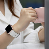 3-pack straps compatible with Apple Watch bracelet iWatch Series 8 7 6 5 4 3 Ultra SE(2/1), 42mm/44mm/45mm-S, Black/White/Gray - 45-Degree Angle