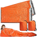 4x Outdoor Emergency Thermal Waterproof Sleeping Bag Camping Survival Bivvy Sack - Front View