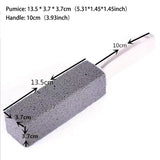 Pumice Toilet Brush Household Toilet Bowl Cleaning Limesc - Gray 3.8*3.8*23.5CM - 45-Degree Angle