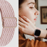 Nylon Case - Adjustable Nylon Sports Wristband Compatible with Fitbit Versa 4/Versa 3/Sense, Breathable Replacement Wristband, Multiple Colors Available - Side View