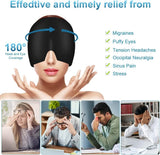 Migraine Gel Capsule, 180° Cold Migraine Reusable Warm Pack, Black Pink